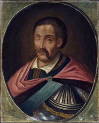 ダニロ・アポストル-ヘットマンの肖像 ダニロ・アポストル（1654-1734）、匿名。キャンバスに油彩、サイズ：67x53、18世紀初頭、ワルシャワのMuzeum Narodowe所蔵