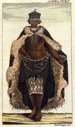 南アフリカのホッテントット族の女性メンバー、1820年の彫刻。