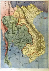 シャム王国の地形図 - "Le petit journal "にて