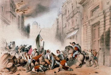 パレルモに入るジュゼッペ・ガリバルディ、1860年5月26日（Engraving