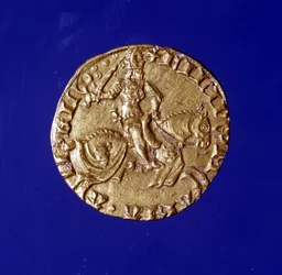 フィリッポ・マリア・ヴィスコンティ（1392〜1447）の肖像が描かれた金貨。