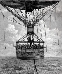 1878年にヘンリー・ギファードが捕獲した気球。