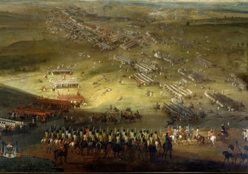 オランダ戦争：コケスベルクの戦い（1677年）コケスベルクとも呼ばれる（アルザス地方）1677年の匿名の絵画。シャトー・ドゥ・ヴォー・ル・ビスカウント