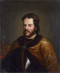 イワン5世-（le tsar tres paisible）- 皇帝イワン5世アレクセイヴィチ（1666-1696）の肖像、匿名。キャンバスに油彩、18世紀後半、国立ウラジーミル建築・歴史・美術博物館蔵