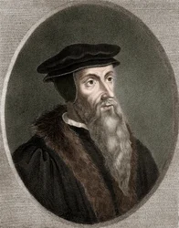 ジョン・カルヴァン - Jean Calvin 1509-1564 - エングレーヴィング - 19世紀