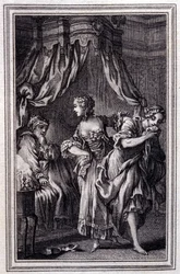 La Chageure des trois commerces-Jean La Fontaineの "Tales et nouvelles en vers "の中の一節。1762.