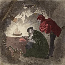 メフィストフェレス（メフィスト）、ヨハン・ヴォルフガング・フォン・ゲーテ（1749-1832）による『ファウスト』の挿絵、ゲーテ『ファウスト』の挿絵、版画
