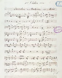 メフルのオペラ「ストラトニス」（1792年）のオープニングページ