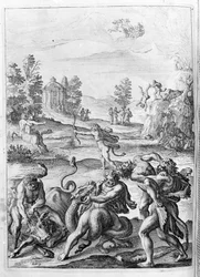 オヴィド（オヴィディウス） - 第15巻の挿絵 - （P. Ovidii Nasonis Metamorphose libri XV um notis TH. Farnabii.）Thomas Farnaby (Farnabia) (1575-1647)によるメモ。