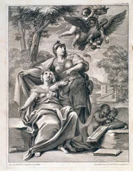 Pietro Locatelli (1695-1764)の "Opus 1"(12 concerti grossi)の楽譜の扉のページ - Locatelliの "12 concertos grossos "の楽譜 1721 Bologna, civico museo musicale
