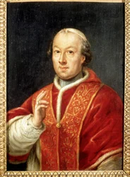 教皇ピオ（PioまたはPius）6世（1717～1799年）。匿名の絵画。ローマ、リソルジメント博物館。