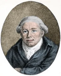 Portrait Georg Christoph Lichtenberg (1742-1799) ドイツの科学者、風刺家、英国びいき - engraving