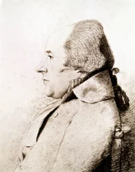 ボウンティ諸島を発見した航海士・探検家、ウィリアム・ブライ提督（1754～1817）の肖像。