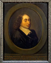 Blaise Pascal (1623-1662) フランスの物理学者、数学者、作家の肖像。匿名の絵画。ポート・ロイヤル、グランジュ美術館