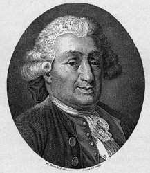 カルロ・ゴルドーニ（1707年～1793年）の肖像 イタリアの喜劇作家19世紀にA.ロカテッリが描いた銅版画