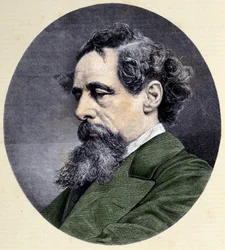 チャールズ・ディケンズ(1812-1870)の肖像。