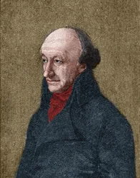 クリストフ・マルティン・ヴィーラント（1733-1813）ドイツの詩人、翻訳家、編集者の肖像。