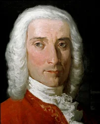 イタリアの作曲家、ドメニコ・スカルラッティ（1685-1757）の肖像。18世紀の無名の絵画。ナポリ、サン・ピエトロ・ア・マジェーラ音楽院。