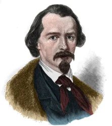 エマニュエル・フォン・ガイベル（1815-1884）ドイツの詩人・劇作家の肖像。