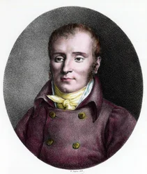 フランス人医師フランソワ・グザビエ・ビシャ（1771 - 1802）の肖像。18世紀のエングレーヴィング。個人蔵。