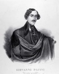 イタリアの作曲家ジョヴァンニ・パチーニ（1796-1867）の肖像。