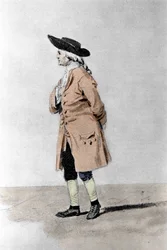 イギリスの哲学者・化学者、ヘンリー・キャベンディッシュ（1731-1810）の肖像。1851年頃、リトグラフ。