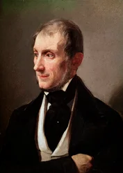 イタリアの小説家・詩人トンマーゾ・グロッシ（1790-1853）の肖像 無名の絵画。19世紀 ミラノ、ミラノ美術館 - イタリアの詩人・小説家トンマーゾ・グロッシの肖像 1790-1853年匿名の絵画