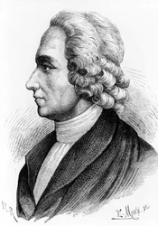 Joseph Priestley (1733 - 1804), イギリスの化学者・神学者の肖像。19世紀のエングレーヴィング。