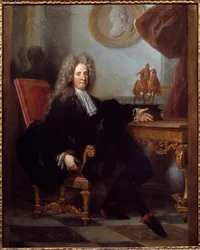 ジュール・アルドゥアン・マンサール（1646-1708）の肖像 ルイ14世の建物の建築家兼監督者 匿名の絵画。1700年 パリ、装飾美術