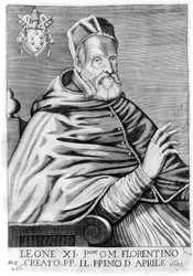 レオ11世（アレクサンダー・オブ・メディチ）（1535年～1605年）の肖像。