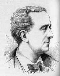 フランスのコメディアン、ルイ・ドロネー（1826-1903）の肖像。1879年8月16日付「Le Monde Illustré」1168号に掲載されたエングレーヴィング。