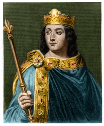 フランス王ルイ5世怠惰王（967-987年）の肖像 - ラヴァレ『フランス人の歴史』所収、版画、年代不明