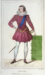 フランス王ルイ13世（1601年～1643年）の肖像 1830年の彫刻作品