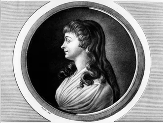 Roland de La Platiere dit "Madame Roland" (1754-1793)の妻、Marie-Jeanne Phelipponの肖像。フランス革命の歴史的絵画全集（全3巻）」に掲載されたエングレーヴィング。1804.