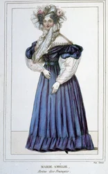 ルイ・フィリップ1世の妻であるフランス王妃マリー・アメリ・ド・ブルボン（1782年～1866年）の肖像。