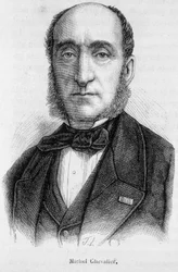 フランスの政治家・経済学者であるミシェル・シュヴァリエ（1806-1879）の肖像。
