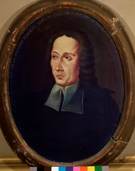 イタリアの作曲家オッタビオ・ピトーニ（1657-1743）の肖像 無名の絵画。18世紀 ボローニャ、シヴィコ・ミュゼオ・ミュジカーレ