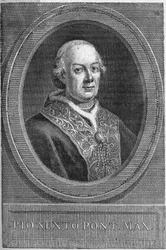 教皇ピウス6世（Pius or Pio or Giovanni angelo Braschi）（1775-1799）の肖像。