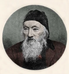 イギリスの博物学者、リチャード・オーウェン（1810-1890）の肖像。