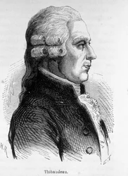 フランスの政治家ティボードー（1765-1854）の肖像。