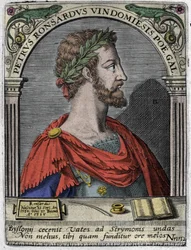 フランスの詩人、ピエール・ド・ロンサール（1524-1585）の肖像。