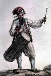 アンドレ・モデスト・グレトリー（1741-1813）の『収穫人』でペーレ・ラ・ジョア役を演じるフランス人テノール歌手アントワーヌ・トライアル（1736-1795）の肖像（1787年、パリ）。