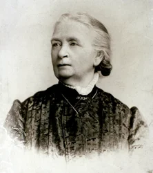 リソルジメント。「イギリス人作家ジェシー・ホワイト・マリオ（1832-1906）のポートレート、ジュゼッペ・ガリバルディの遠征時の看護婦、イタリアの愛国者アルベルト・マリオの妻」 19世紀末の写真。プライベートコレクション