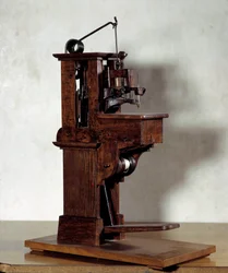 バルテルミー・ティモニエ（1793-1857）によるミシン。19世紀。パリ、CNAM