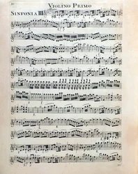 クリスチャン・カンナビッチ作曲の交響曲第3番のヴァイオリン用の楽譜です。