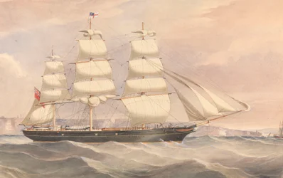 シルバー・イーグル」（1861年）クリッパー船、1861-64年頃（水彩画）