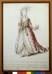スルタンの衣装。18世紀の水彩画。パリ、装飾美術