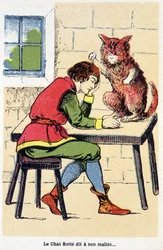 ブーツ猫の物語：「ブーツ猫は主人に言う...。"sd.19世紀