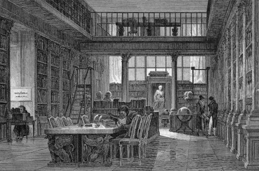 パリのフランス学士院 - INSTITUTE DE FRANCEの閲覧室-。
