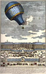 1783年にベルサイユ宮殿で作られた空気式地球儀。